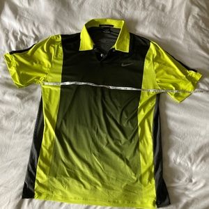 Nike Tiger Woods Collection Dri-Fit Golf Shirt Polo L, Venom Green